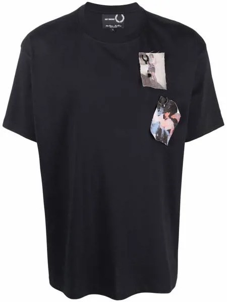 Raf Simons X Fred Perry футболка с нашивками