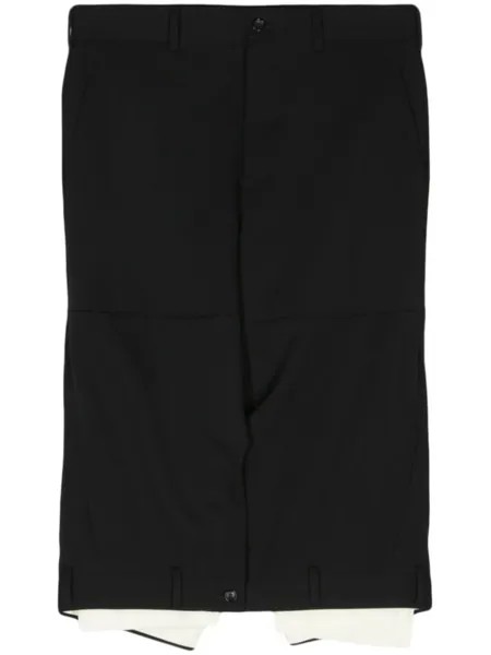 Comme des Garçons Homme Plus деконструированные шорты-бермуды, черный