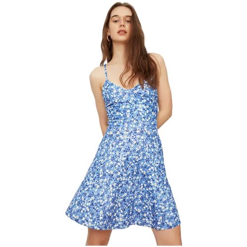Сарафан TRENDYOL женский, модель: TWOSS20EL1630, цвет: BLUE, размер: XS