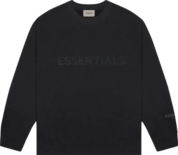 Толстовка Fear of God Essentials Crewneck Sweatshirt 'Black', черный