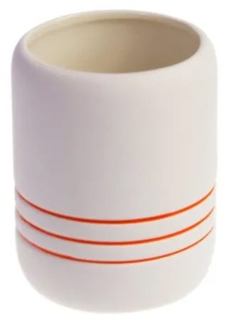 Стакан для зубных щеток Proffi Home Orange PH10076 белый/оранжевый