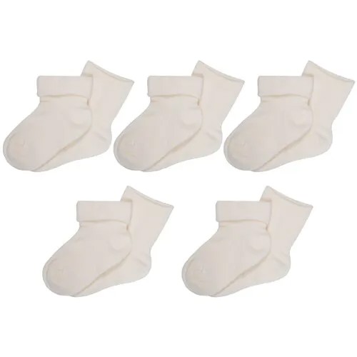 Носки RuSocks Базовая коллекция, 5 пар, размер 9-10, , белый