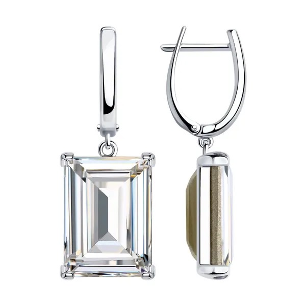 Серьги женские из серебра Diamant 94-121-00732-1, фианит