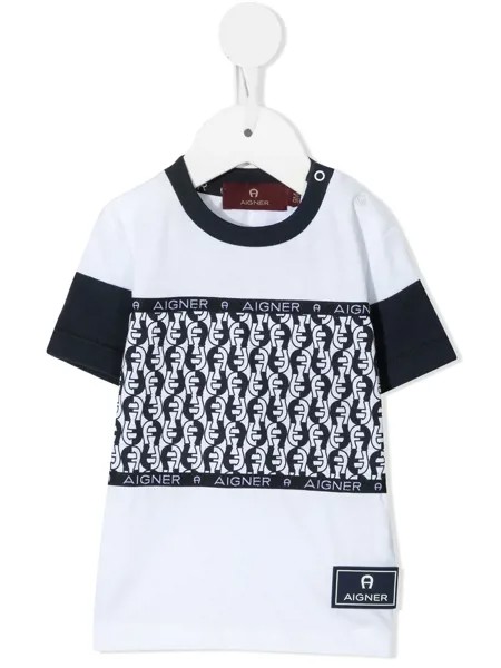 Aigner Kids футболка с монограммой