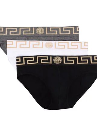 Versace трусы-брифы с принтом Greca