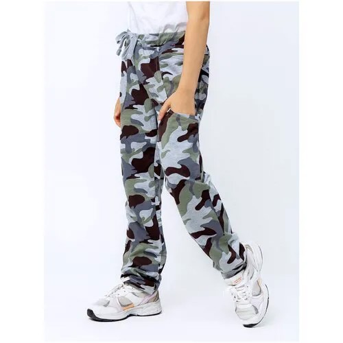 Спортивные брюки для девочки камуфляжные MOR, MOR-05-018-001203-D, хаки, размер 116