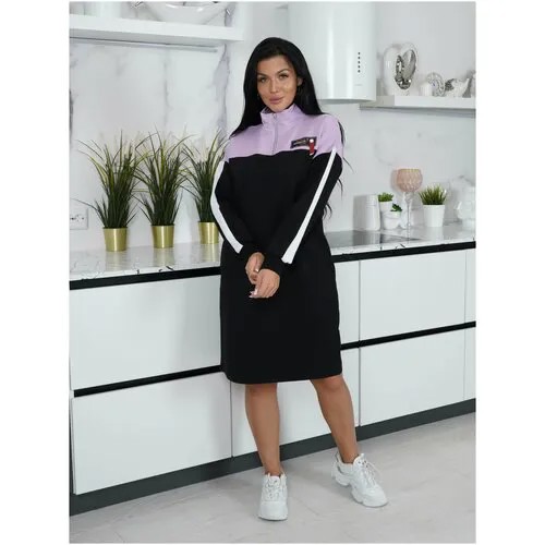 Платье LOVETEX.STORE, размер 50, фиолетовый