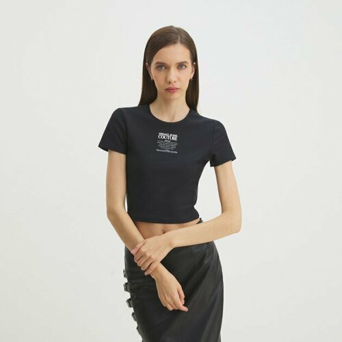 Топ Versace Jeans Couture, размер S, черный