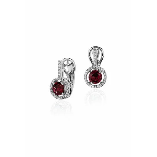 Серьги Эстет, белое золото, 585 проба, бриллиант