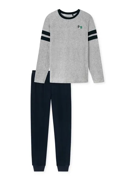 Пижамы Schiesser Teens Nightwear, темно-синий/пестрый серый