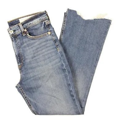 Женские синие джинсовые джинсы Rag - Bone с высокой посадкой до щиколотки 28 BHFO 0202