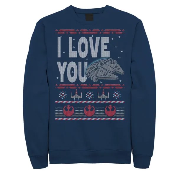 Мужской свитер со звездными войнами «Я люблю тебя, уродливый рождественский свитер», толстовка Licensed Character