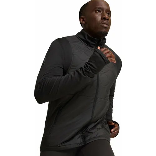 Куртка спортивная PUMA RUN CLOUDSPUN WRMLBL PADDED JACKET, размер M, чёрный