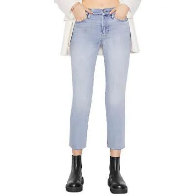 Женские синие джинсовые укороченные джинсы с прямыми штанинами Frame 33 BHFO 2296