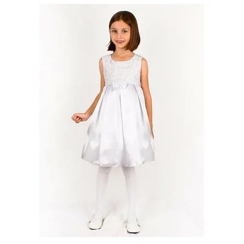 Платье радуга дети, размер 28/104, белый