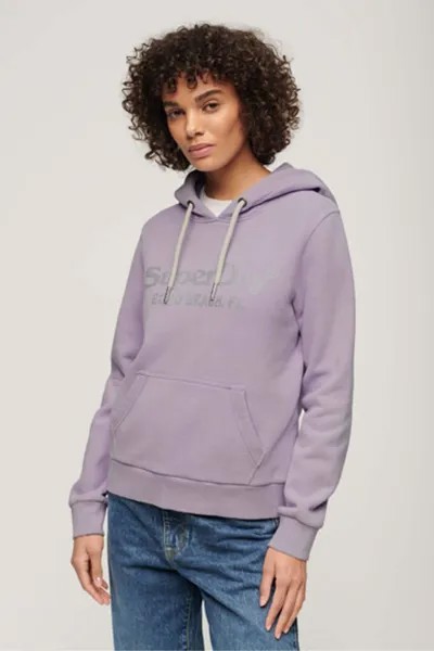 Худи с металлизированным логотипом Superdry, фиолетовый