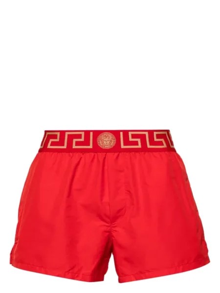 Versace плавки-шорты с поясом «Медуза», красный