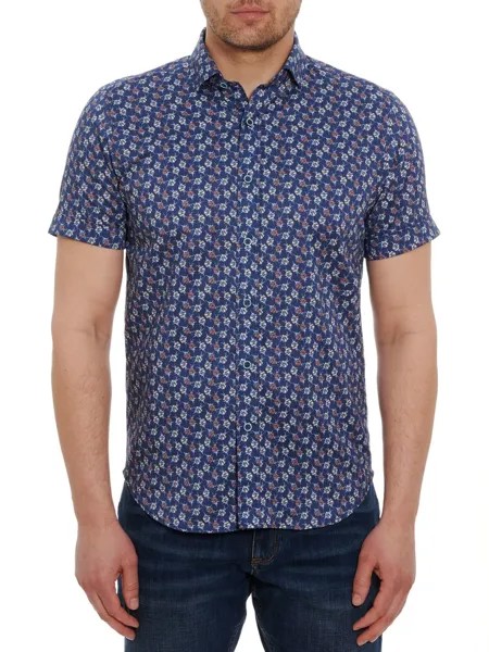 Рубашка с короткими рукавами Floras Robert Graham, нави