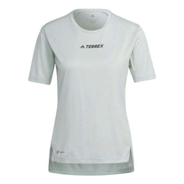 Футболка terrex multi t shirt asia sizing Adidas, зеленый
