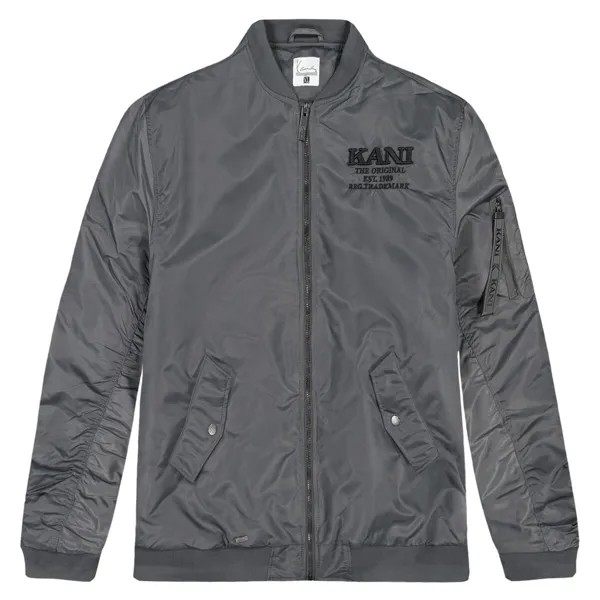 Куртка Chest Retro Bomber Jacket Karl Kani, цвет Anthrazit