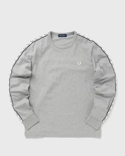 Футболка Fred Perry Taped Long Sleeve Tee, цвет steel marl