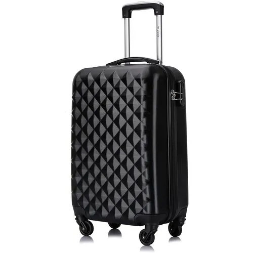 Умный чемодан L'case Phatthaya, 35 л, размер S+, черный