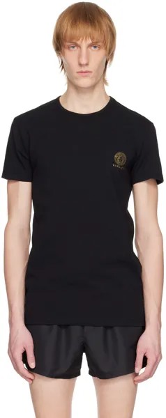 Черная футболка с Медузой Versace Underwear