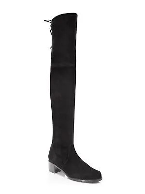 STUART WEITZMAN Женские черные кожаные сапоги Midland с круглым носком на блочном каблуке 8,5 м