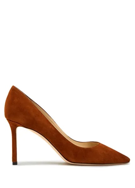 Замшевые туфли на шпильке romy tan Jimmy Choo