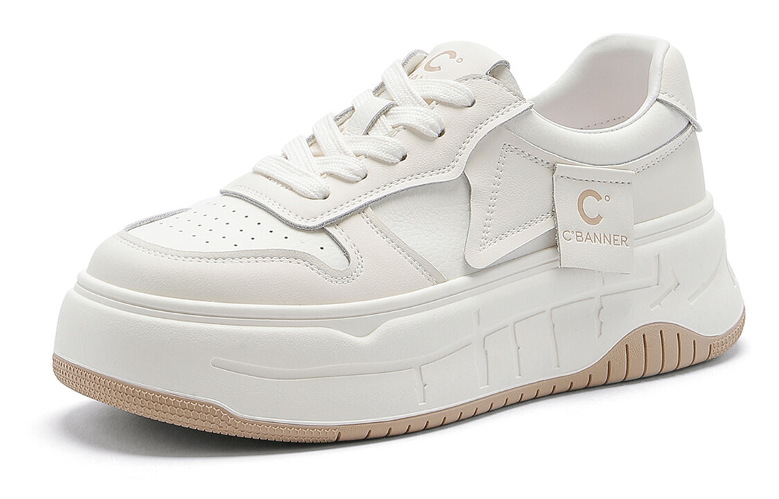 Кроссовки C°BANNER Skateboarding Shoes Women's Low-top Beige, бежевый