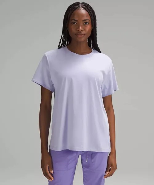 Футболка Lululemon All Yours Cotton, сиреневый
