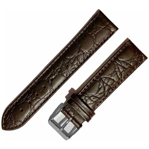 Ремешок 2005-01-1-2 Pandora Коричневый кожаный ремень для наручных часов из натуральной кожи 20 мм матовый аллигатор
