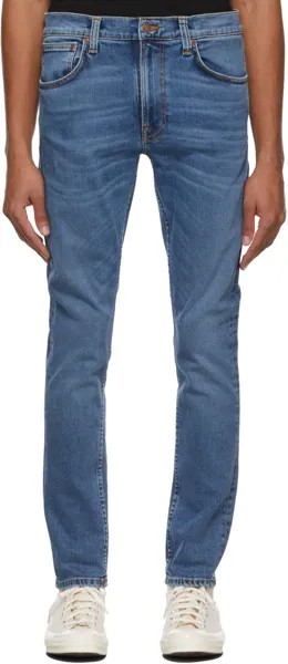 Синие джинсы скинни Dean Nudie Jeans