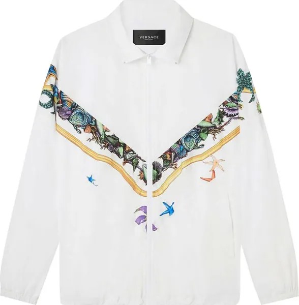 Спортивная куртка Versace Tresor De La Mer Full Zip 'White', белый