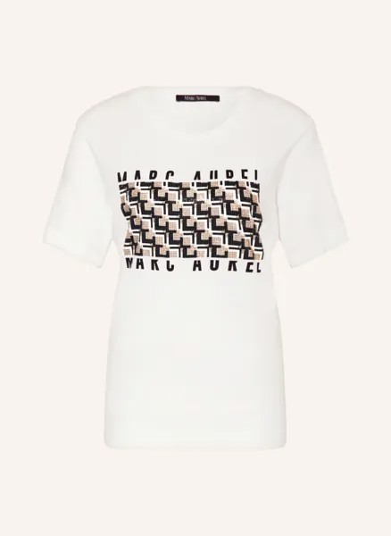 Футболка с драгоценными камнями Marc Aurel, белый