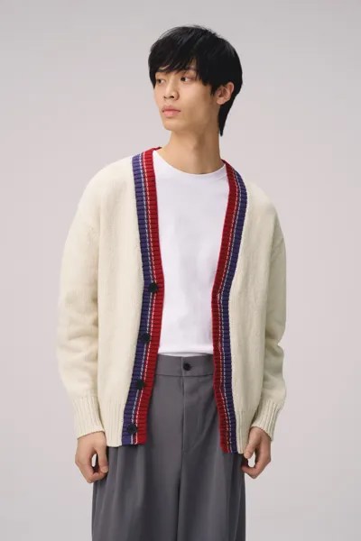 Кардиган мужской ZARA 03284326 белый M (доставка из-за рубежа)