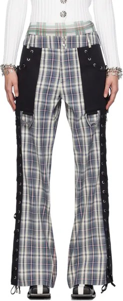 Черно-бежевые брюки с коллажем Chopova Lowena