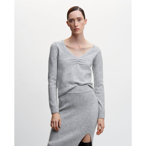 Свитер MANGO Kylie, размер 40, , light heather grey