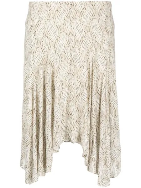 ISABEL MARANT юбка Piercy асимметричного кроя, нейтральный цвет