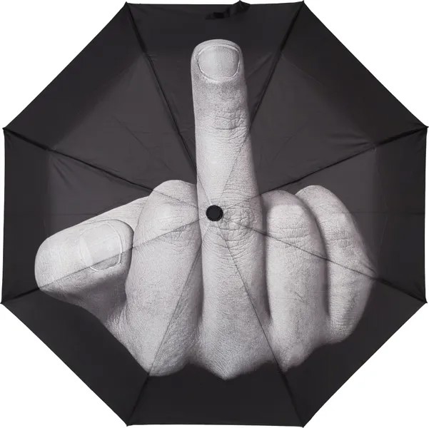 Зонт складной унисекс автоматический Студия Артемия Лебедева V009314 черный