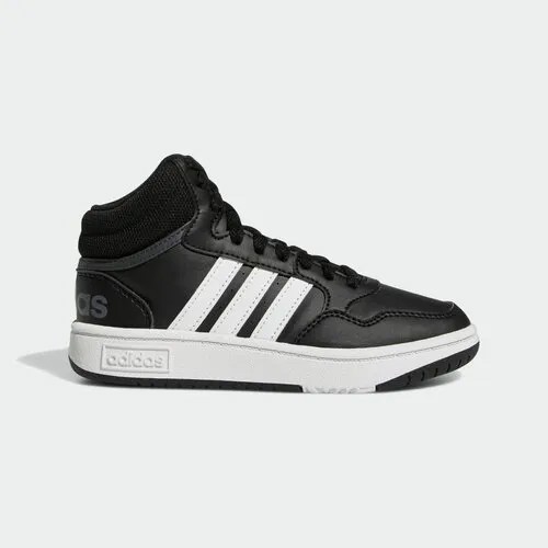 Кроссовки adidas Hoops 3.0 Mid, размер 3,5 UK , Core Black/Cloud White/Grey Six