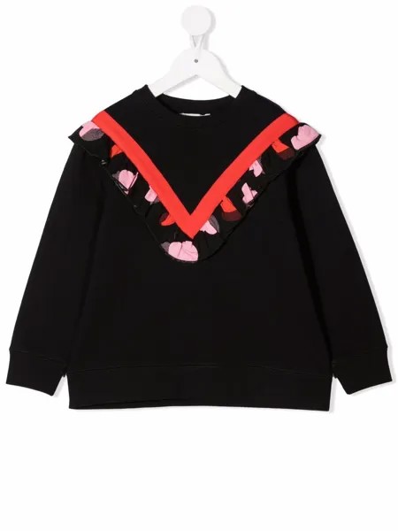 Stella McCartney Kids толстовка с принтом и оборками