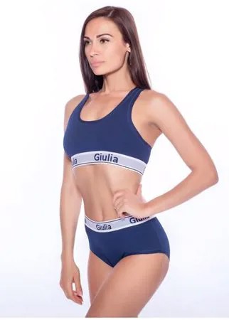 Топ Giulia COTTON BRA 01 размер S, blu scuro (Голубой)