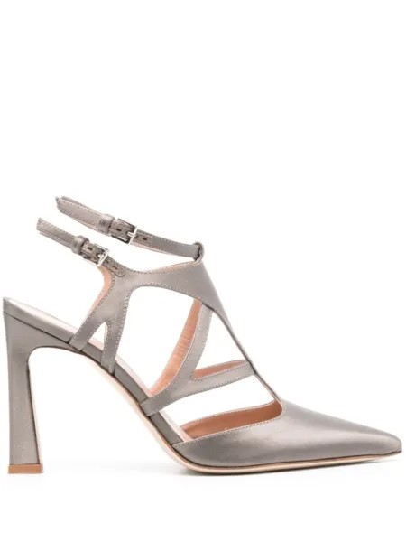Alberta Ferretti атласные туфли, серый