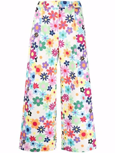 Mira Mikati широкие брюки с цветочным принтом