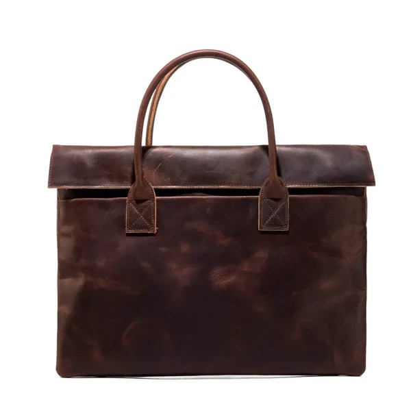 Роскошная сумка ручной работы для мужчин, японский и корейский кожаный портативный деловой портфель, Повседневная тонкая сумка для компьютера