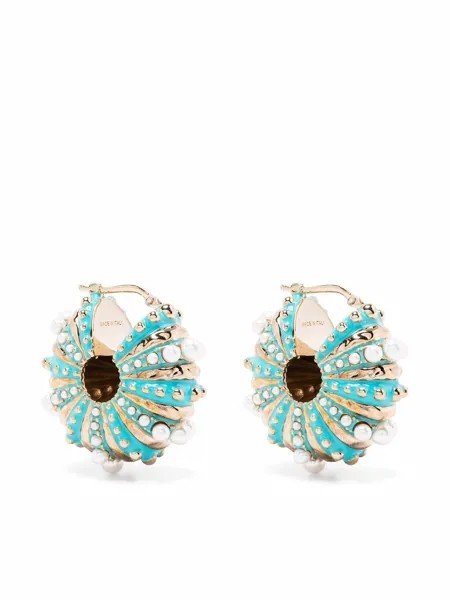 LANVIN gem-embellished hoop earrings