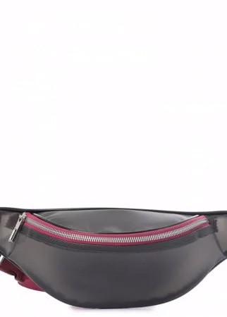 Поясная сумка женская Calzetti TRANSPARENT BELT BAG NEW, черный/бордовый