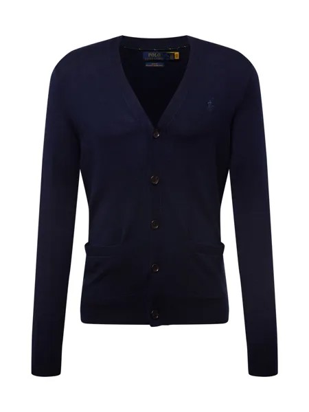 Вязаный кардиган Polo Ralph Lauren, темно-синий