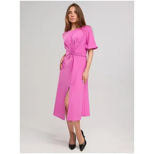 Платье миди, размер 42, розовый